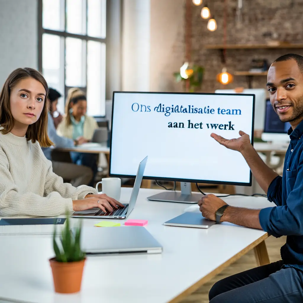 Ons digitalisatie team aan het werk
