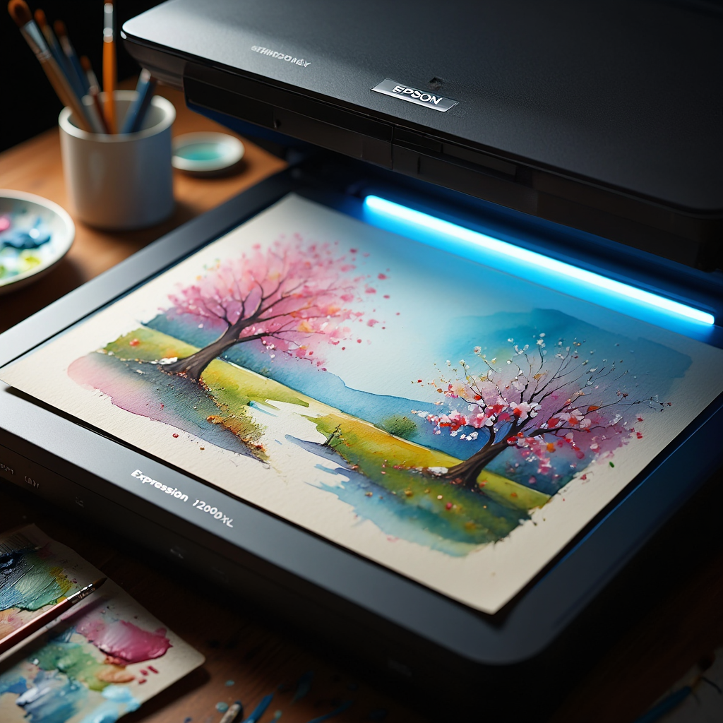 Professionele fotoscanner in actie